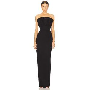 NEW Sau Lee Black Strapless Noah Gown NWT - size 4